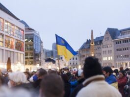 Demonstrasi dukung Ukraina