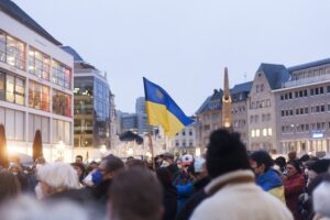 Demonstrasi dukung Ukraina